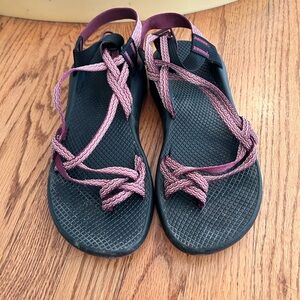 Women's Chaco’s Black and Pink Sandals size 10